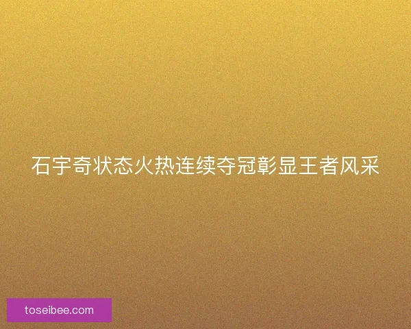 石宇奇状态火热连续夺冠彰显王者风采